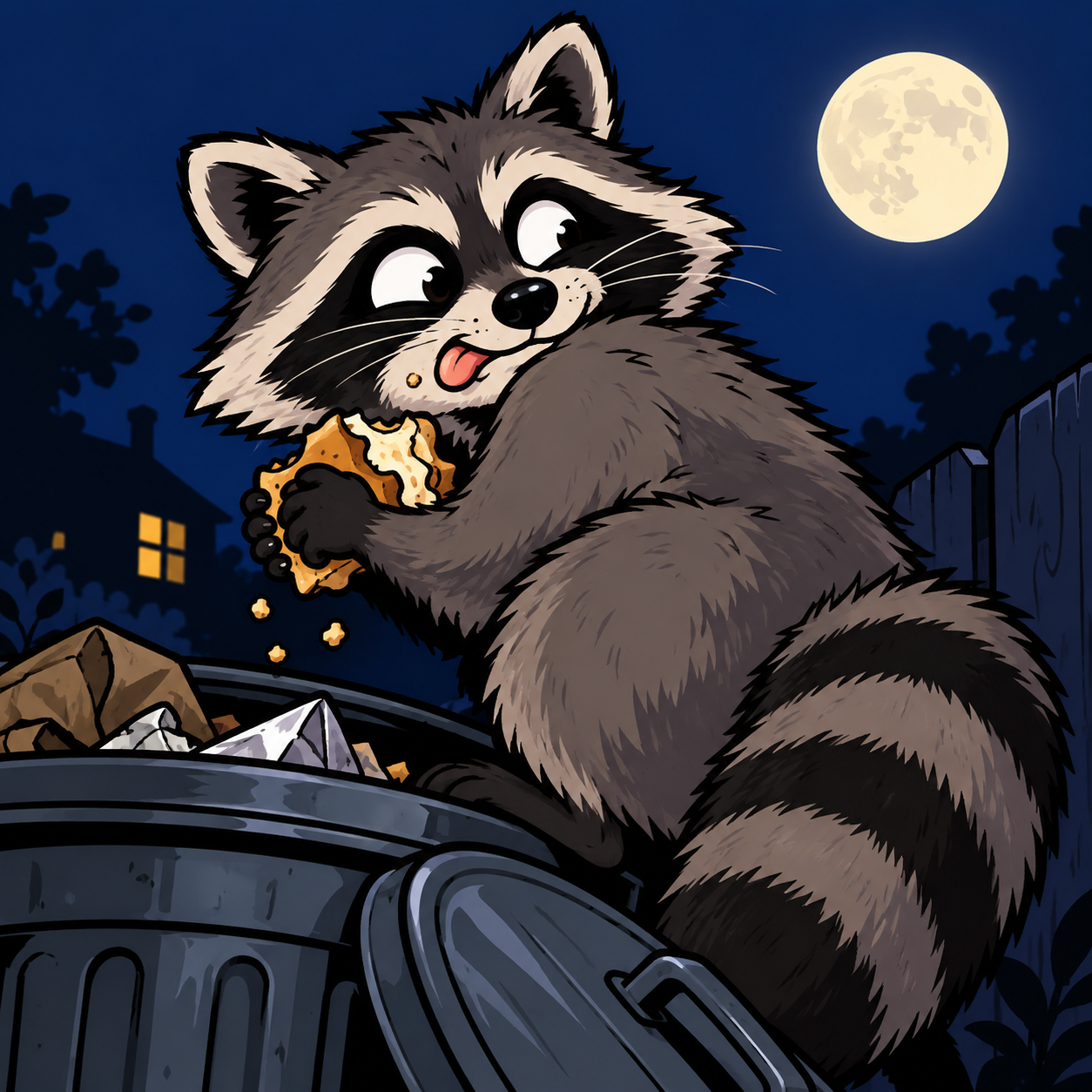 Midnight Raccoon original meme artwork